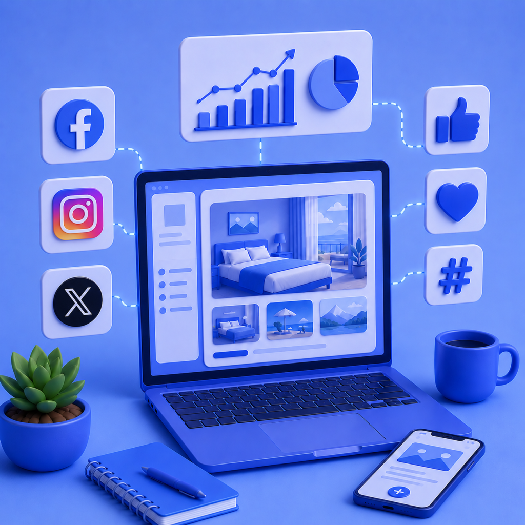 social media content + auto posting